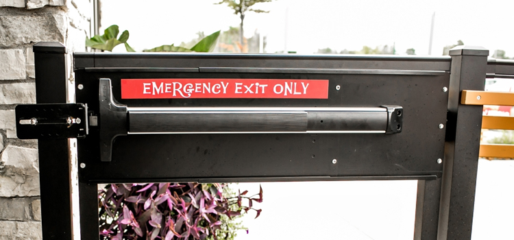 emergency push bar installation in Sarasota